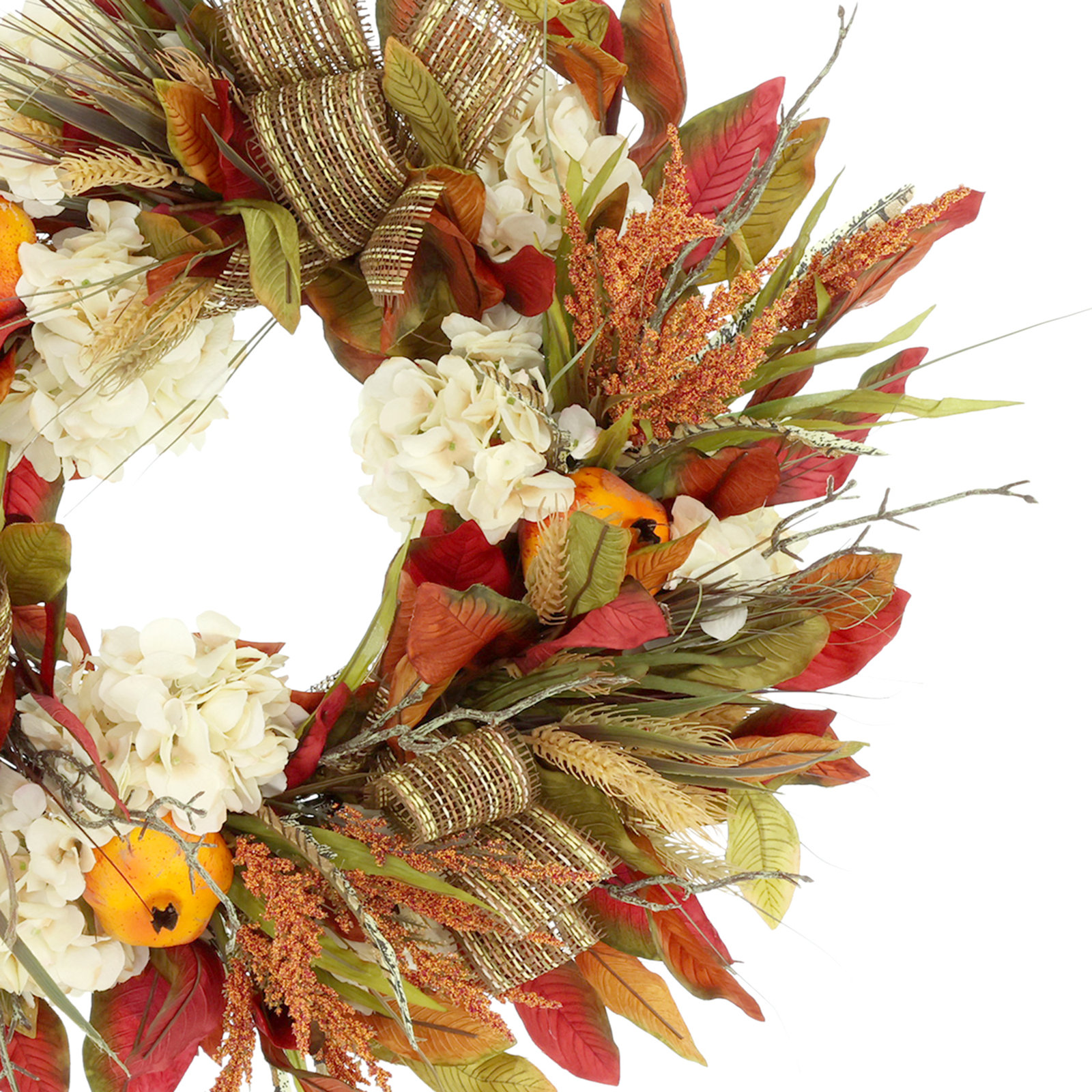 31" Magnolia Leaf, Pomegranate & Wheat Wreath