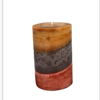 Bazalduan Caramel Apple Scented Pillar Candle