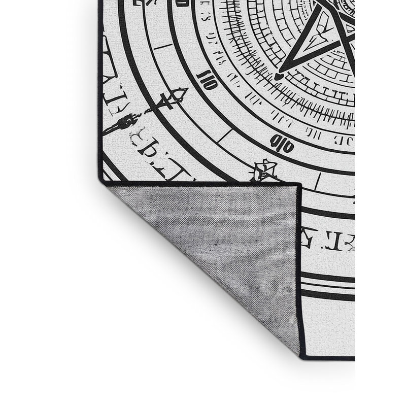 Tapis géométrique gris lavable à la machine lavable à la machine Wimberley, 6 X 9
