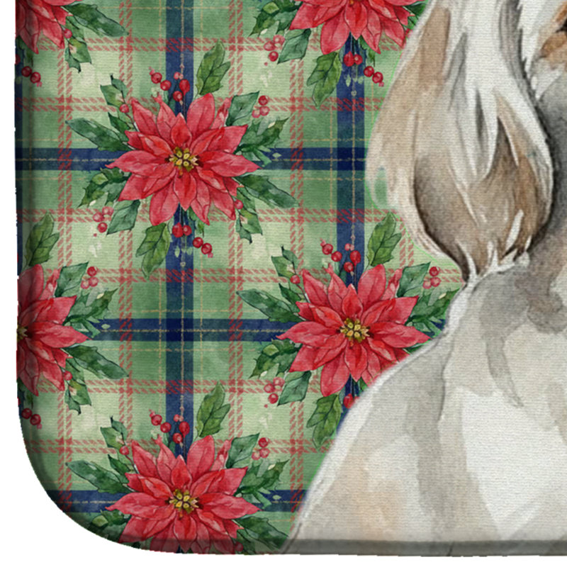 Tapis de vaisselle blanc épagneul tibétain blanc, Blanc