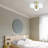 Bradwell 3-Light White Globe Glass Semi Flush Mount Ceiling Light