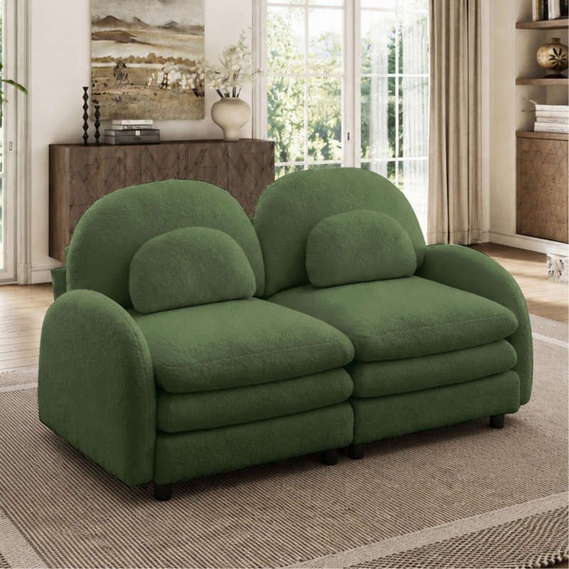 Canapé-lit Teddy, 68.52", Green