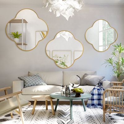 Metal Modern Wall Mirror Set(set Of 3)