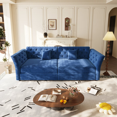 100" Upholstered Convertible Sleeper Sofa Bed