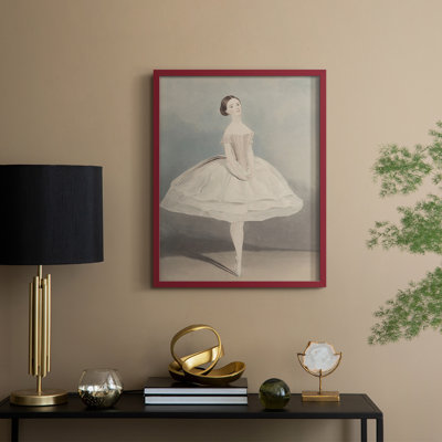 «Vintage Portrait Print XXV III», reproduction encadrée - bois massif