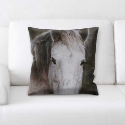 Housse et insert de coussin carré cheval