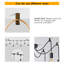 Ceiling Cable Mount Hook for Swag Pendant and Chandelier Lighting-133994924