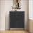 Cabinets, Industrial Storage Cabinet with 2 Doors &amp; 2 Adjustable Shelves | Black Steel-73383772