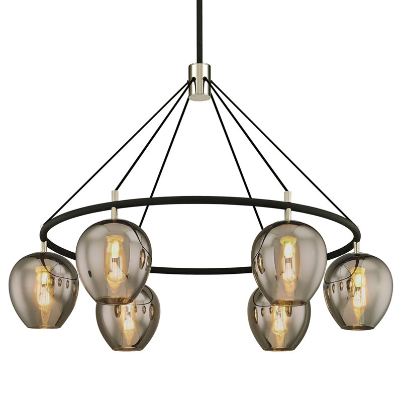Rundy 5 - Light Wagon Wheel Chandelier, 6 Lights 