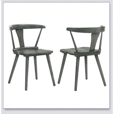 Ensemble de 2 chaises de salle à manger rustiques en bois massif, assemblage facile pour la cuisine et la salle à manger