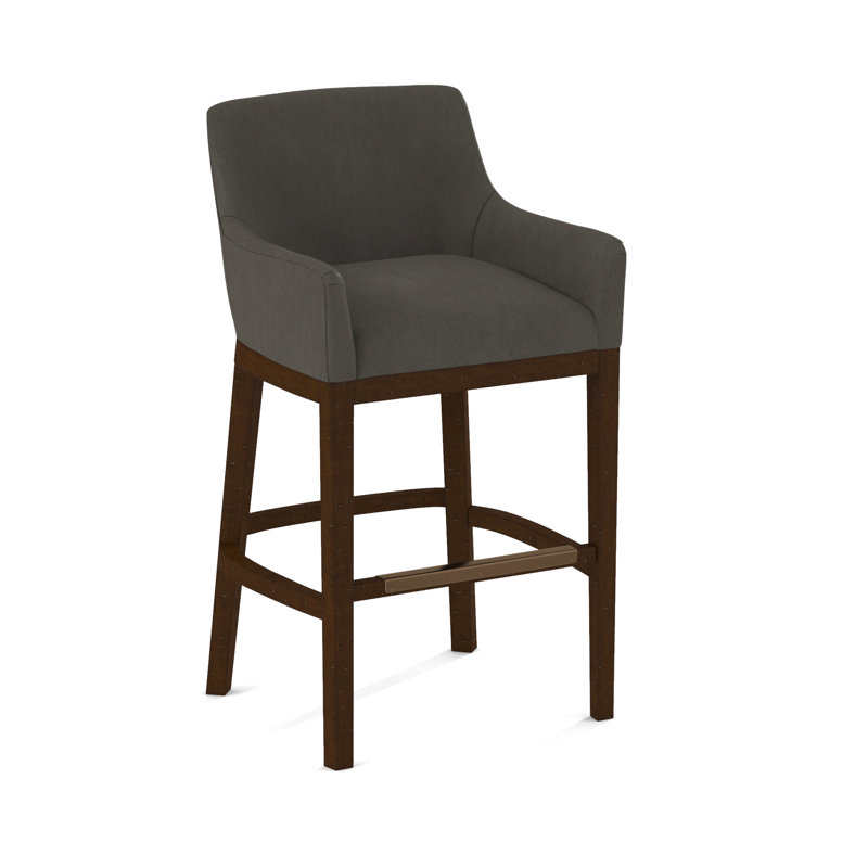 Upholstered Stool, Beachwood, Evolution Smokey