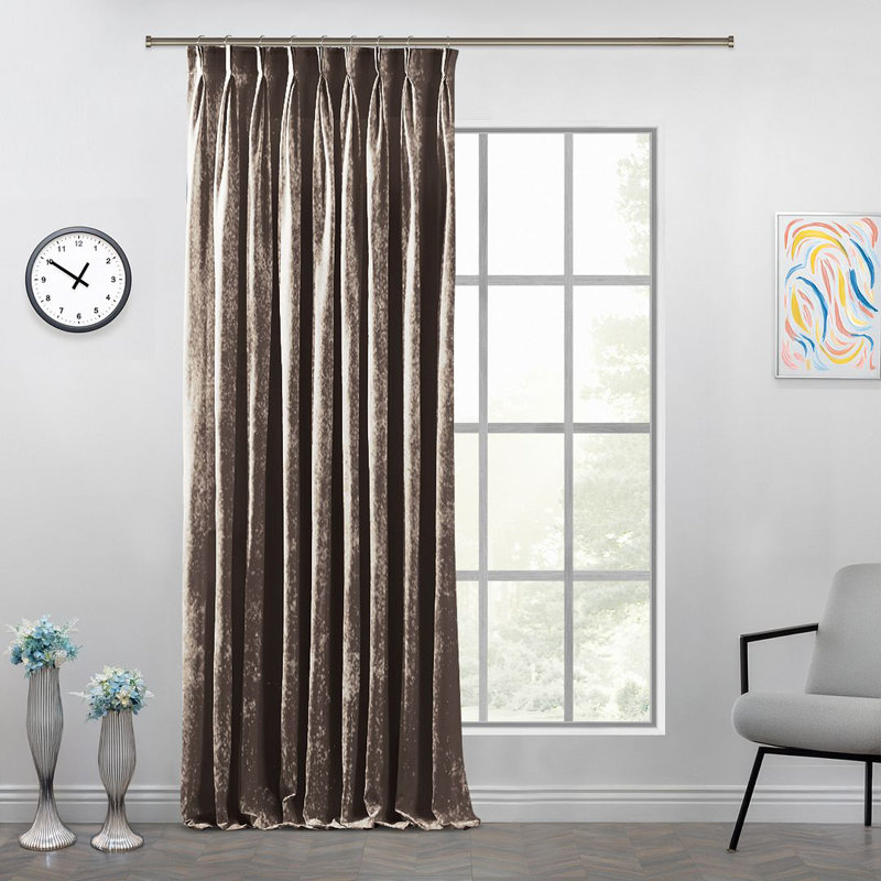 Room Darkening Single Curtain Panel, 190cm Width x 375cm Drop, Cedar