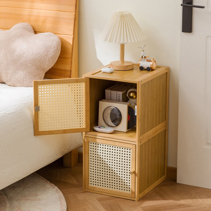 2 -Door Storage Cabinet, Natural-1 door