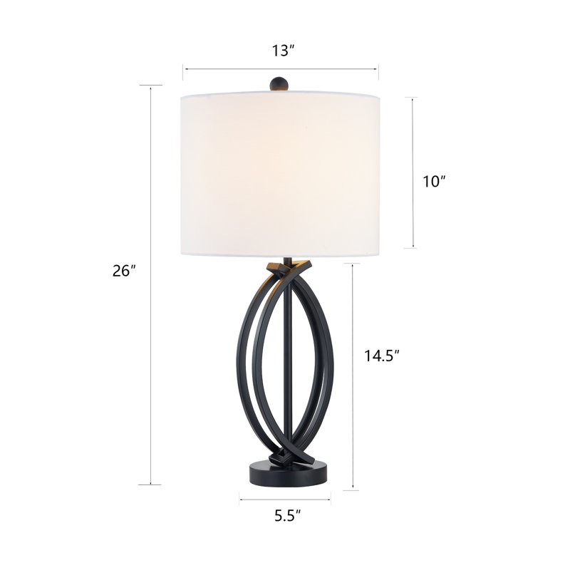 Ensemble de 2 lampes de table en métal Burholme