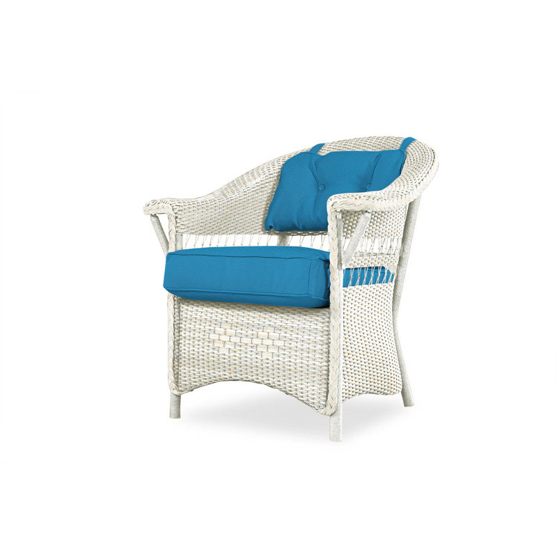 Nantucket Outdoor Dining Armchair, Antique White, Remy Pebble