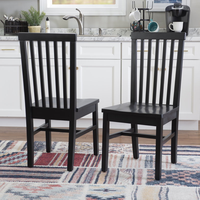 Percival 18.25'' H Solid Wood Side Chair, Black