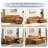 102.7'' L Shape Sectional Sleeper Sofa 2 In 1 Convertible Sectional Sofa With Pull Out Bed, Storage Chaise And 2 Stools-715508349