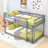 Hinote Wood Twin Over Twin Bunk Bed With Spacious Storage And Enhanced Safety Features-467423288