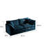 En chenille bleue pour le salon, structure en bois massif, 4 coussins, rembourrage en éponge de qualité supérieure 2, conception élégante