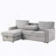 Canapé-lit modulaire Upholstery avec espace de rangement, port USB, 2 porte-gobelets sur les coussins de dossier-125982959