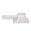 Lit plateforme simple en L avec lit gigogne, bureau et tiroirs-1361423150