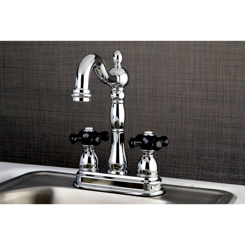 Kingston Brass Duchess Two-Handle 2-Hole Deck Mount Bar Faucet, Chrome