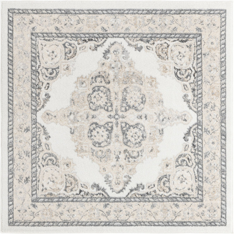 Makay Oriental Indoor Rug, Square 5'