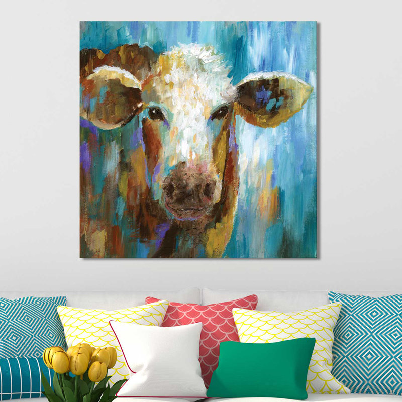 «LuLu Belle», reproduction de peinture acrylique, H 18 po x l 18 po x P 1 po, Toile tendue