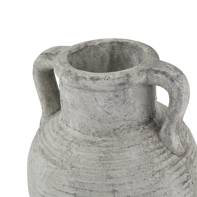 Catheline Handmade Ceramic Table Vase, 42cm H x 26cm W x 26cm D, White
