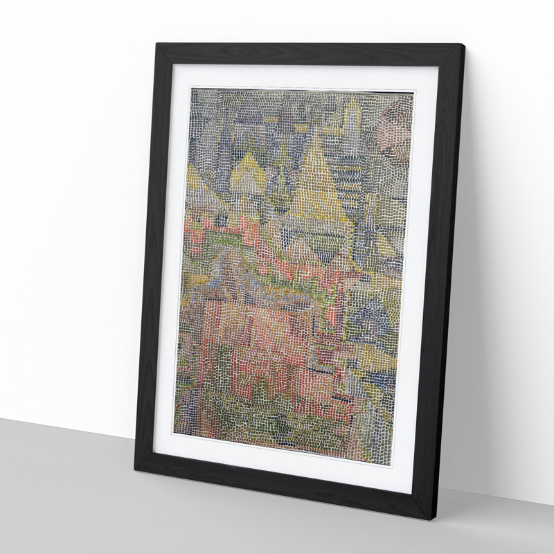Castle Garden by Paul Klee - Picture Frame Painting, Black Framed, 36cm H x 27cm W x 2cm D