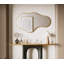 Miroir mural irrégulier de forme unique, miroirs asymétriques, miroir en nuage, miroir ondulé, miroir mural Morden pour hall d'entrée, salon, chambre à coucher, salle de bain-804021076-803057194