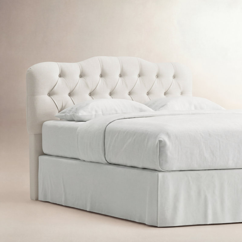 Michaela Upholstered Headboard, White Performance Twill, California King