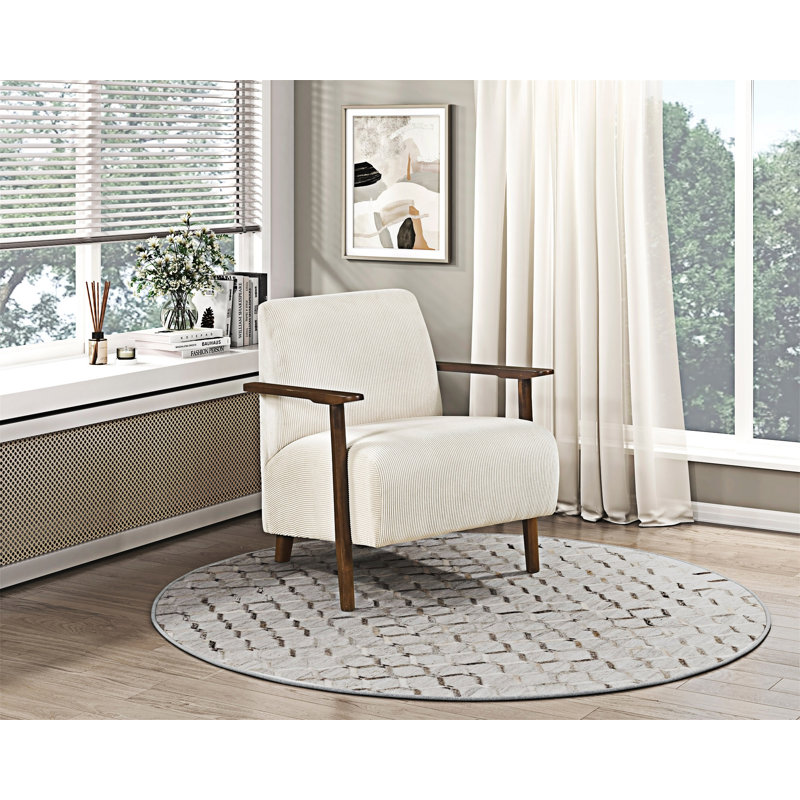 Chaise d'appoint rembourrée, Beige