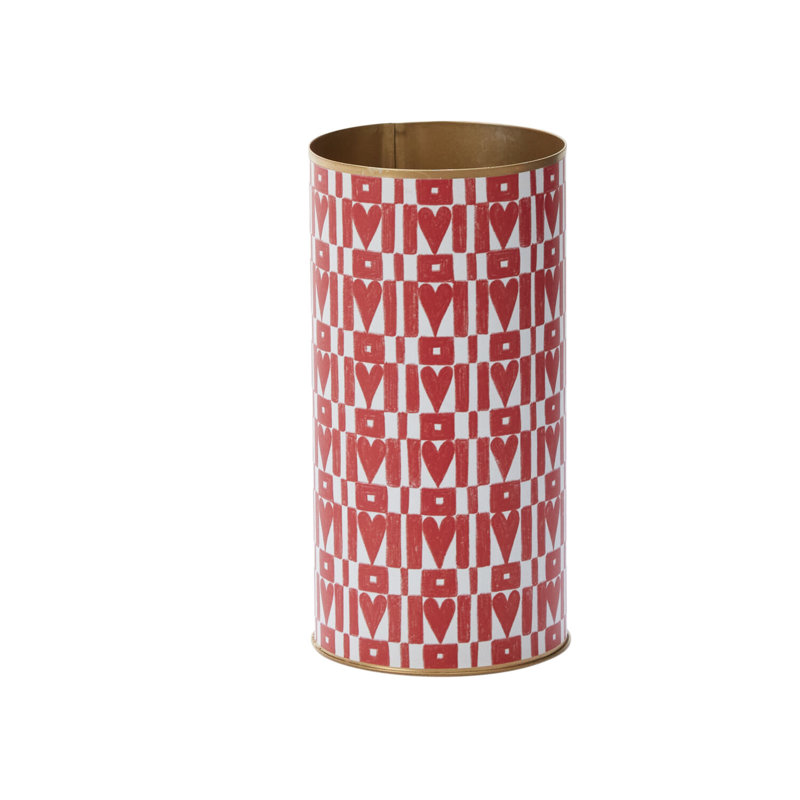 Hearts on Repeat Vase 4"x 8"