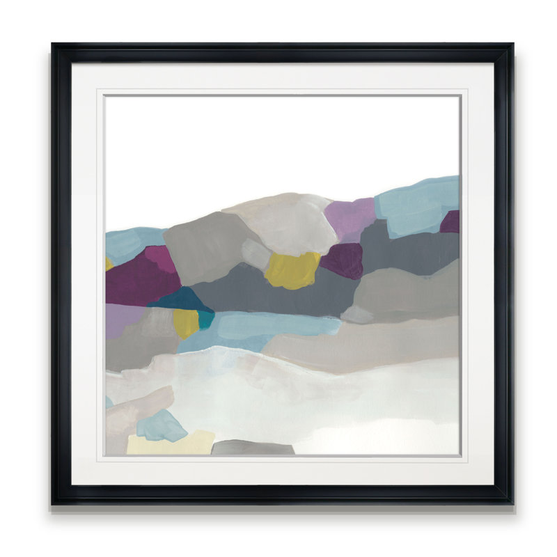 " Valley Prism I ", 16" H x 16" W x 1.5" D, Black Framed