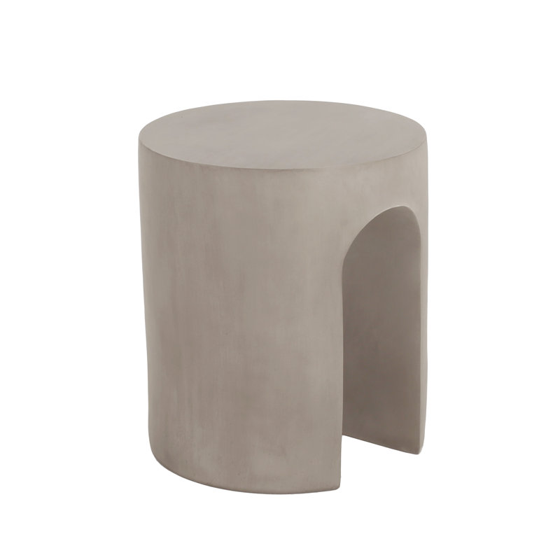 Table d'appoint d'extérieur ronde en U MGO, gris clair