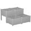 Support pour plante en polypropylène pour espace extérieur, 15,8 po, avec utilisation quotidienne pratique, gris