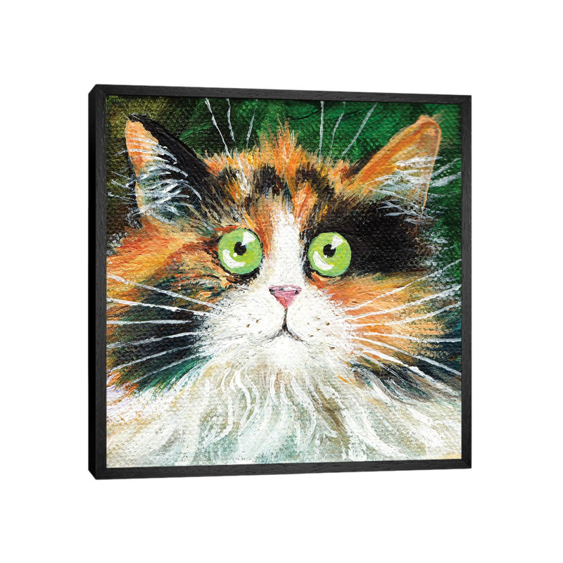 Fluffy Indie by Kim Haskins - Painting on Canvas, 66.04 cm H x 66.04 cm W, Black Framed Canvas