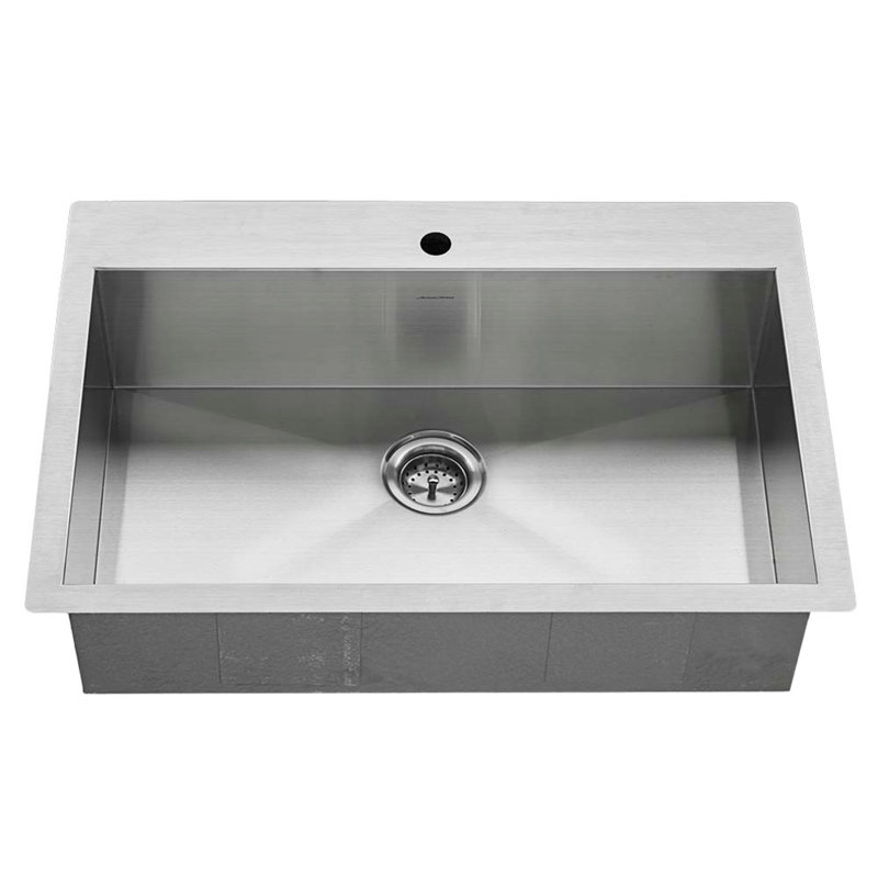 Edgewater 33'' L Single Bowl Stainless Steel Kitchen Sink