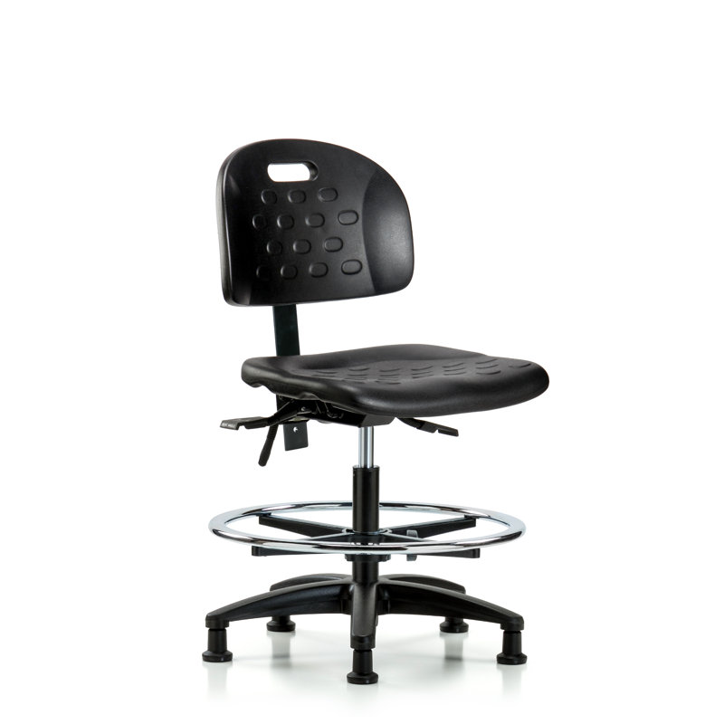 Rebecca Drafting Chair, Glides, Not Included, Black
