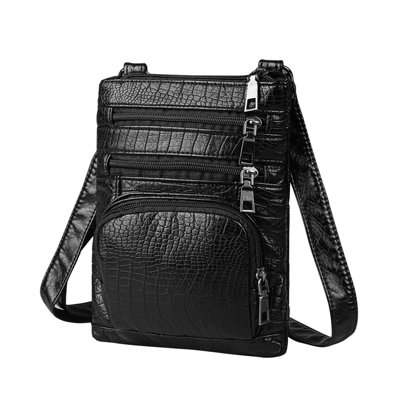 Sac à dos à plusieurs couches Sac à bandoulière à la mode Sac à main à la mode pour femmes Sac de rangement en cuir souple pratique et polyvalent pour femmes