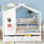 Lit simple en bois avec 2 tiroirs, lit pour enfant avec tablette de rangement, gris-644738578