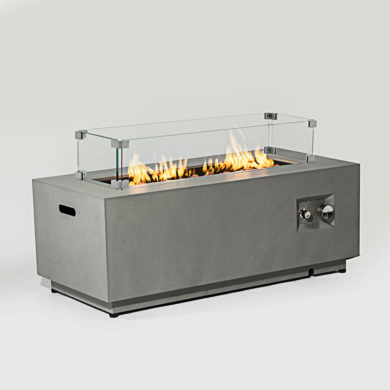 Table de foyer d'extérieur au propane avec support de réservoir