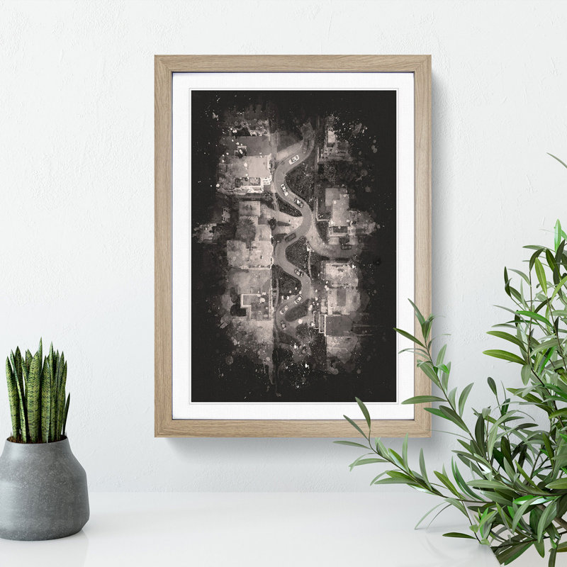 Above Lombard Street In San Francisco - Single Picture Frame Painting on MDF, 33cm H x 24cm W x 2cm D, Oak Framed