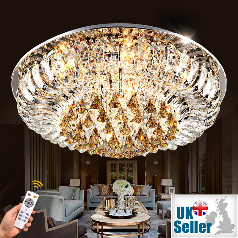 Maurer LED Flush Mount, 30cm H x 80cm W x 80cm D, Clear