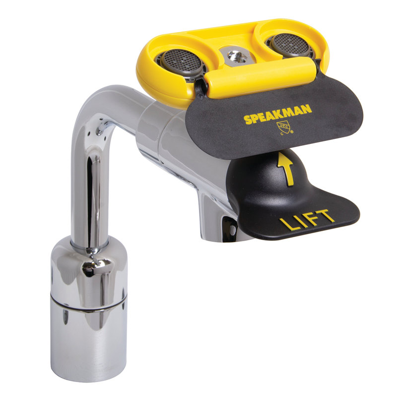 Robinet de eyewash d’urgence avec sortie de flux laminaire 1,5 gpm EyeSaver