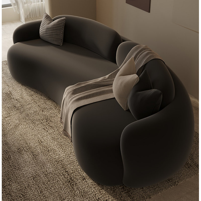 Canapé simple et créatif, Noir, 3, 27.5"H x 94.5"W x 35.4"D 