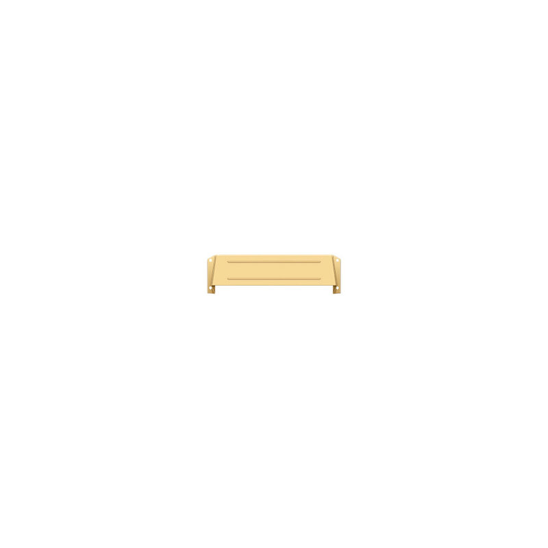 12.5 in x 3.5 in Brass Mail Slot, PVD Polished Brass