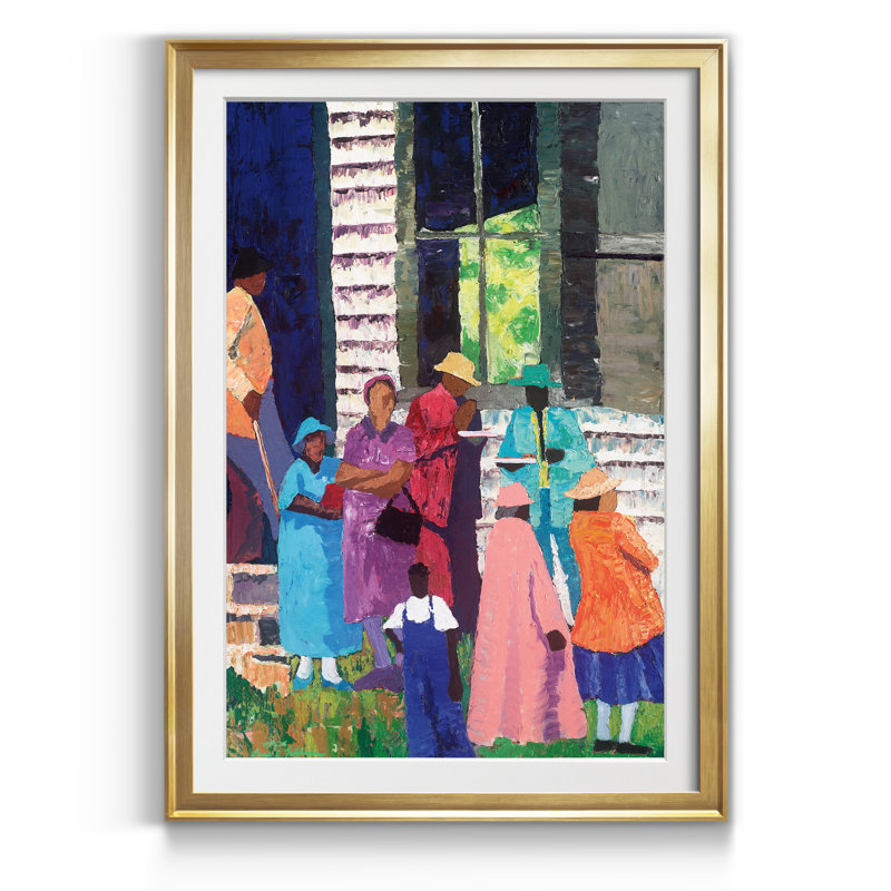 «Going to Church», reproduction d'art encadrée, H 18,5 po x l 24,5 po x P 1,5 po, Doré