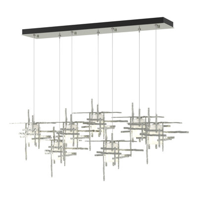 Tura 7-Light Glass Rectangular Pendant